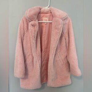 Gianni Bini Girls Pink Faux Fur Coat